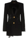 VERSACE SHEER LACE DETAIL BLAZER