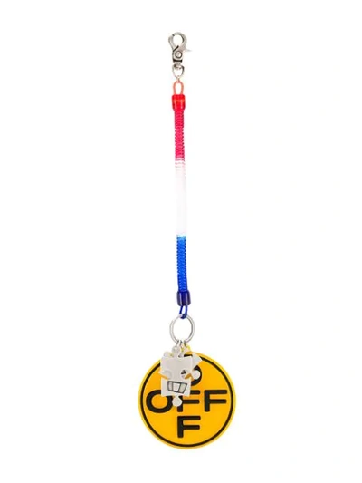 Off-white Off Cross Bungee Key Holder In Multicolor