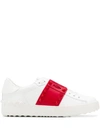 Valentino 20mm Open Leather Sneakers In White