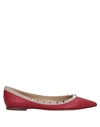 Valentino Garavani Ballet Flats In Maroon