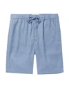 Frescobol Carioca Felipe Regular-fit Linen-cotton Blend Shorts In Slate Blue