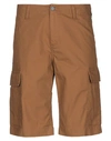 CARHARTT CARHARTT MAN SHORTS & BERMUDA SHORTS BROWN SIZE 28 COTTON,36950313XI 19