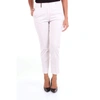 PESERICO PESERICO WOMEN'S WHITE COTTON PANTS,P04718T302477GESSO 40