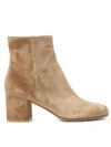 GIANVITO ROSSI CAMEL SUEDE ANKLE BOOTS,11088250