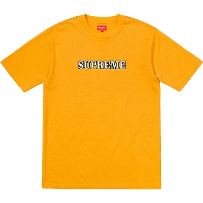 Pre-owned Supreme  Floral Logo Tee Gold
