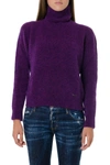 DSQUARED2 WINE COLOR BLEND WOOL HIGH NECK KNITWEAR,11088263
