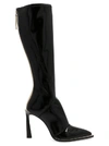 FENDI FENDI POINTED TOE CONTRAST ZIPPED BOOTS