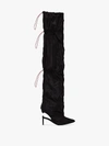 Ben Taverniti Unravel Project Unravel Project Black 100 Broken Heel Over-the-knee Boots In Black