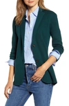 Jcrew Merino Sweater Blazer In Old Forest