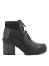 HOGAN H475 GRAINED LEATHER ANKLE BOOTS