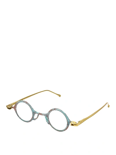 Rigards Two-tone Copper Eyeglasses In Gold