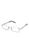 HUBLOT SILVER-TONE TITANIUM RECTANGULAR EYEGLASSES