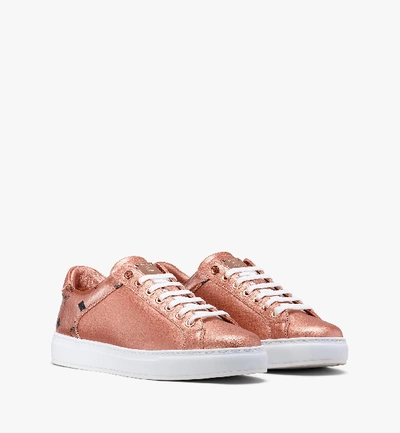 Mcm Women's Low-top Sneakers In Champagne Gold