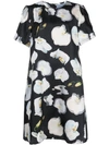 JONATHAN COHEN ABSTRACT ORCHID PRINT DRESS