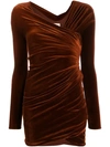 ALEXANDRE VAUTHIER FITTED DRAPED DRESS