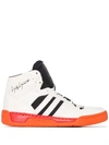 Y-3 HAYWORTH STRIPED HIGH TOP SNEAKERS