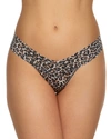 HANKY PANKY LEOPARD-PRINT LACE LOW-RISE THONG,PROD151550157