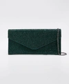 Judith Leiber Couture Beaded Envelope Clutch In Emerald