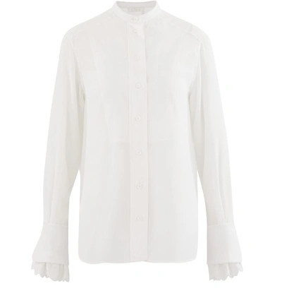 Chloé Sheer Silk Shirt In Ivory
