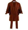 A CHEVAL PAMPA CHIQUITA SHIRT,CHIQUITA BLOUSE 006-SATIN/BROWN