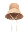 VALENTINO GARAVANI FELT BUCKET HAT,P00419511