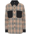 BURBERRY VINTAGE CHECK QUILTED WOOL SHIRT,P00416595