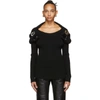 Bottega Veneta Embellished Ribbed Wool-blend Sweater In Black