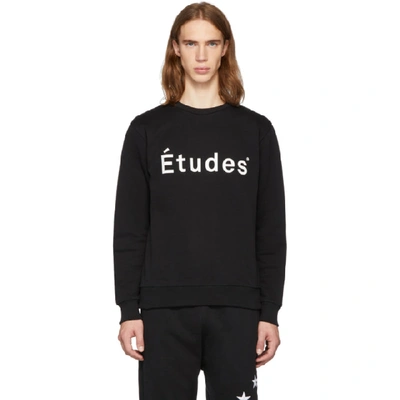 Etudes Studio Klein Logo-print Organic Cotton Hoodie In Black