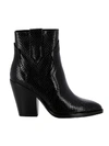 ASH BLACK LEATHER ANKLE BOOTS,11088369