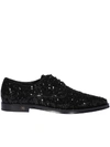 DOLCE & GABBANA DERBY LACED UP SHOES WITH PAILLETTES,11088361