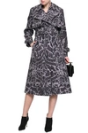 dressing gownRTO CAVALLI ROBERTO CAVALLI WOMAN BELTED LEOPARD-PRINT SHELL TRENCH COAT ANIMAL PRINT,3074457345620600816