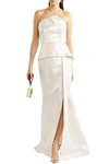 ROLAND MOURET ADDOVER STRAPLESS SATIN GOWN,3074457345620956196