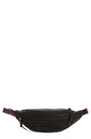 CHRISTIAN LOUBOUTIN PARISNYC SPIKED NYLON & LEATHER BELT BAG,3195046