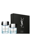 SAINT LAURENT L'HOMME COLOGNE BLEUE EAU DE TOILETTE SET (USD $164 VALUE),LB2592