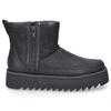 Ugg Ankle Boots Black Rebel Biker Mini In Black