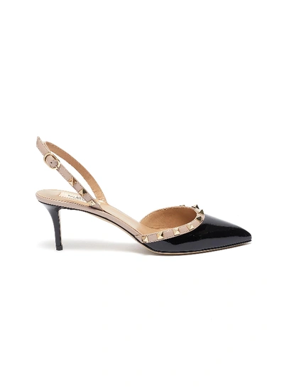 Valentino Garavani 'rockstud' Colourblock Leather Slingback Pumps