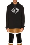 Burberry Graphic Logo Hoodie In Black