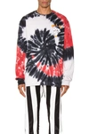 JUST DON JUST DON DEALERS SPIRAL DYE LONG SLEEVE TEE IN BLACK,DJST-MS13