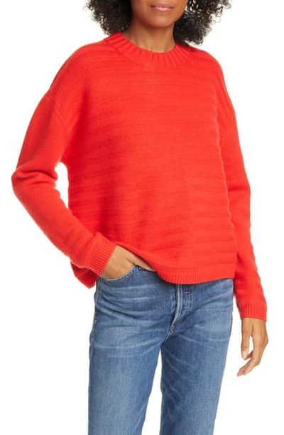 Allude Rib Wool & Cashmere Sweater In Red