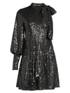 BLACK HALO Darby Sequin Disco Mini Dress