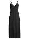 Jonquil Women's Oliva Lace Trim Knit Nightgown In Black