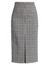 MICHAEL KORS Plaid Virgin Wool Pencil Skirt