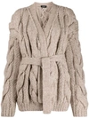 DSQUARED2 CHUNKY CABLE KNIT CARDIGAN
