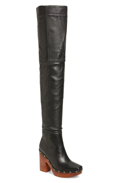 Jacquemus Les Bottes Sabots Hautes Thigh High Boot In Black