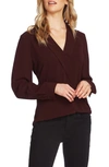 Vince Camuto Faux Wrap Top In Port