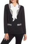 KARL LAGERFELD MOCK TWO-PIECE TOP,L9HH7842