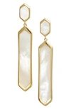 ARGENTO VIVO MOTHER-OF-PEARL & STERLING SILVER DROP EARRINGS,125095GMOP