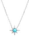 ANZIE TURQUOISE STARBURST PENDANT NECKLACE,4144ST