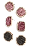 Baublebar Elzina Set Of 3 Stud Earrings In Berry Multi