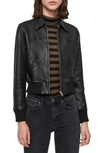 ALLSAINTS PASCAO LAMBSKIN LEATHER BOMBER,WL036R